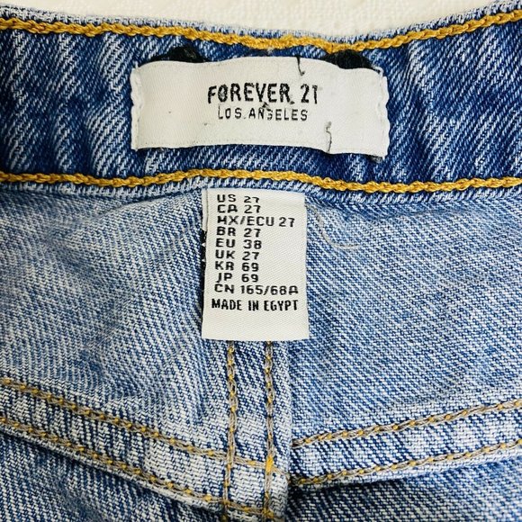 Forever 21 Women's  Distressed Denim Shorts Sz 27 - Picture 6 of 8